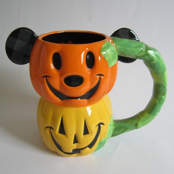 Disney Parks Mickey Mouse Stacked Pumpkin Mug Cup - Picture 1 of 4